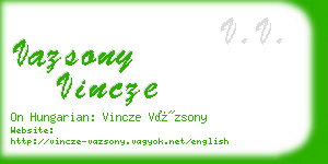 vazsony vincze business card